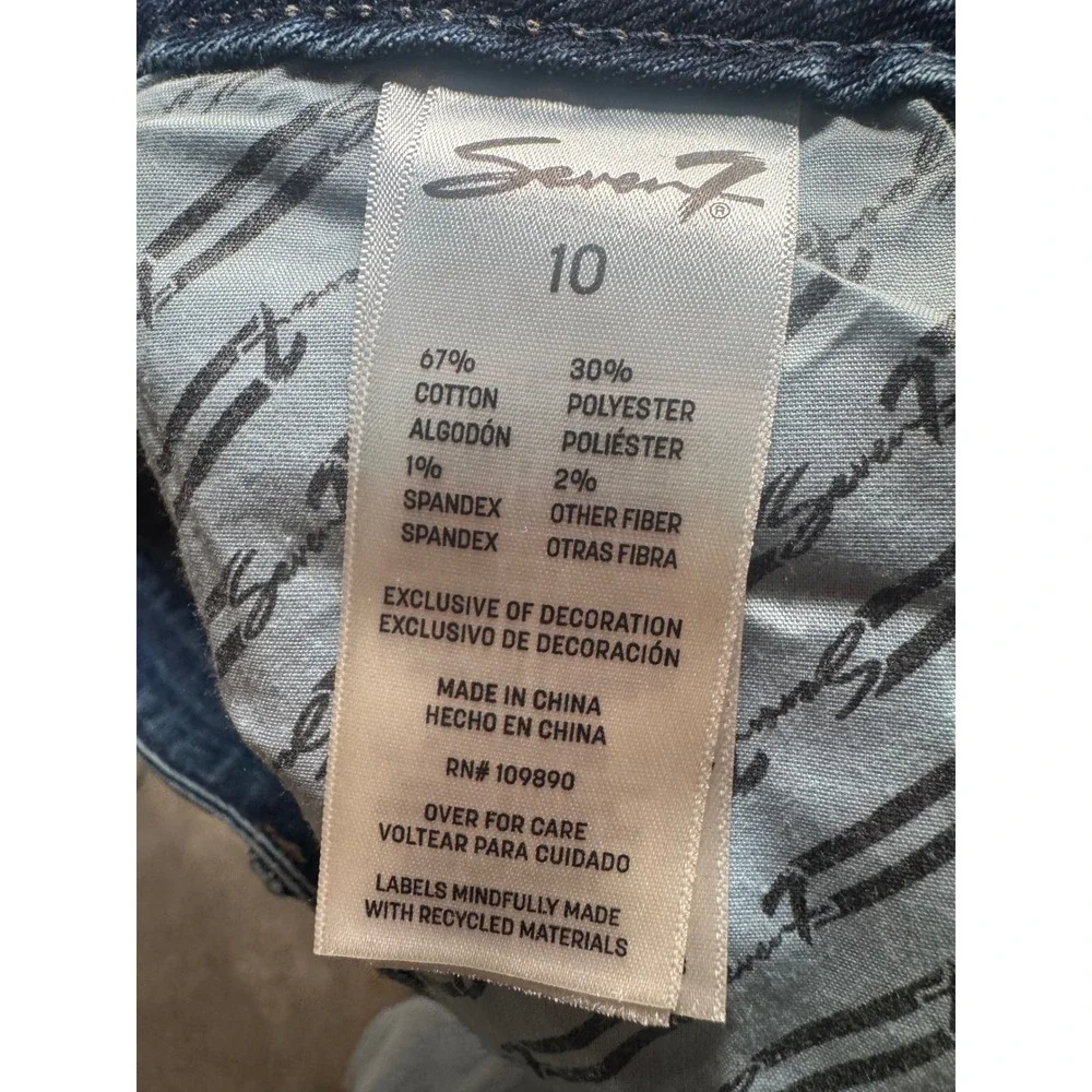 Seven7 Premium Brand Medium Wash Straight Leg Stretch Jeans Womens Size 10